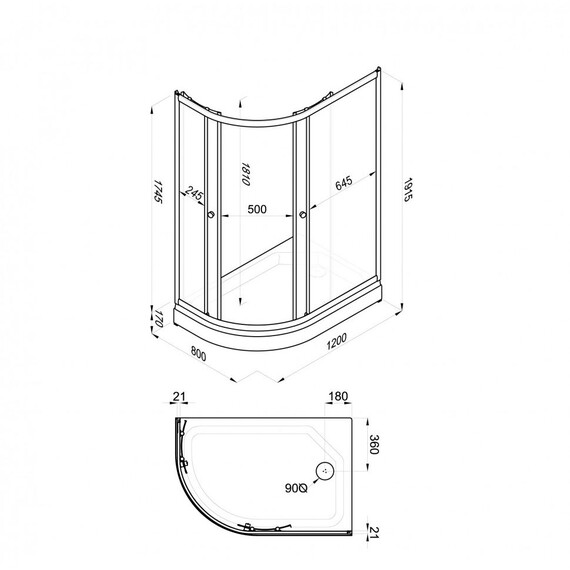 Душевое ограждение Triton Коралл 120x80 см R Щ0000068950, белый/узор фото 10