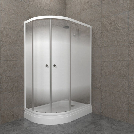 Душевое ограждение Triton Коралл 120x80 см R Щ0000068950, белый/узор фото 3