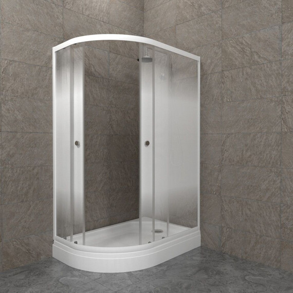 Душевое ограждение Triton Коралл 120x80 см R Щ0000068950, белый/узор фото 4