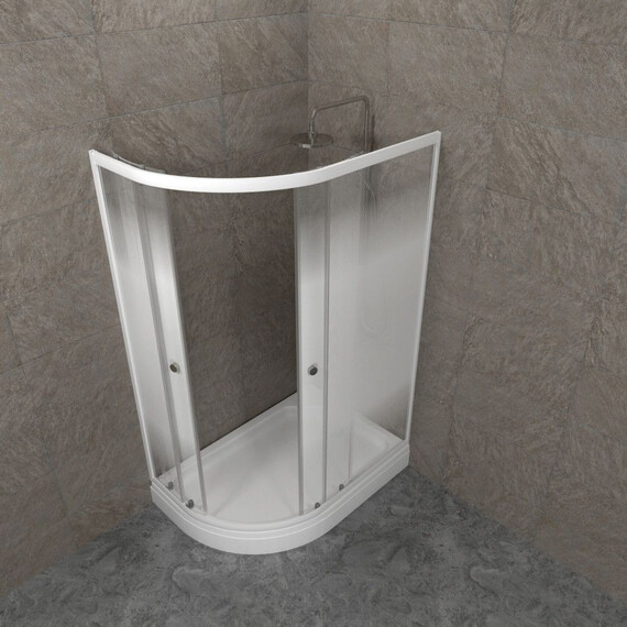 Душевое ограждение Triton Коралл 120x80 см R Щ0000068950, белый/узор фото 5