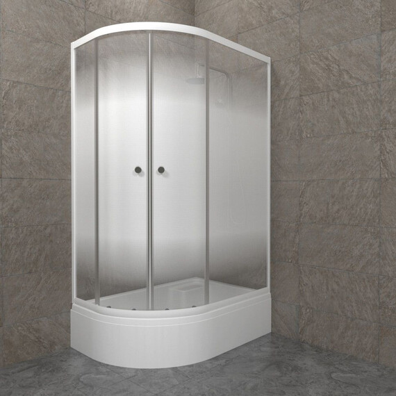 Душевое ограждение Triton Коралл 120x80 см R Щ0000068952, белый/узор фото 3