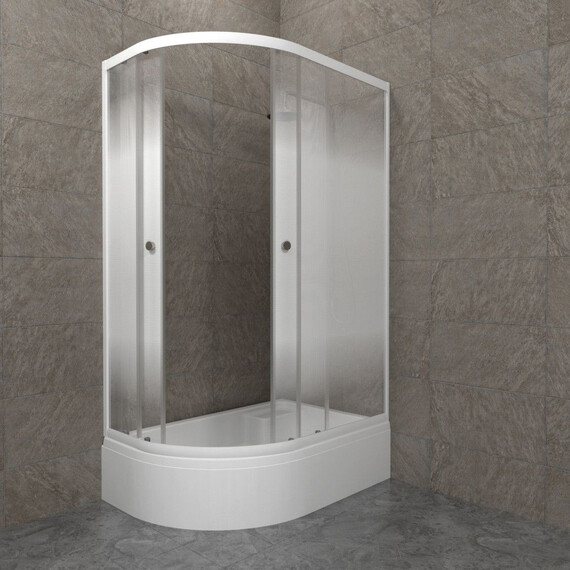 Душевое ограждение Triton Коралл 120x80 см R Щ0000068952, белый/узор фото 4