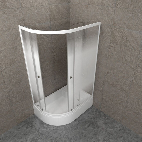 Душевое ограждение Triton Коралл 120x80 см R Щ0000068952, белый/узор фото 5