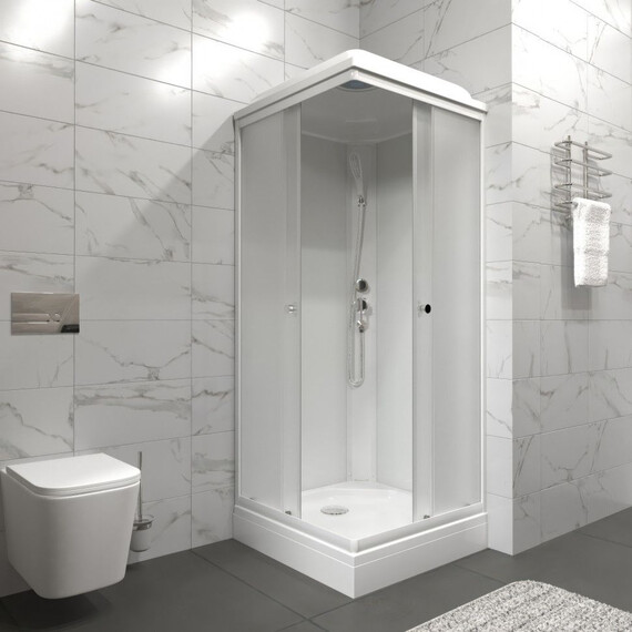 Душевая кабина Тритон Вельвет 80x80 см Щ0000071050, белый/матовое фото 5
