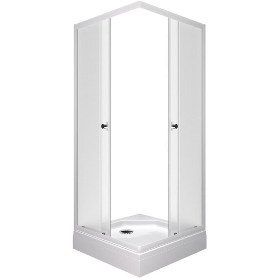 Душевое ограждение Triton Вельвет 80x80 см Щ0000071051, белый/матовое фото 
