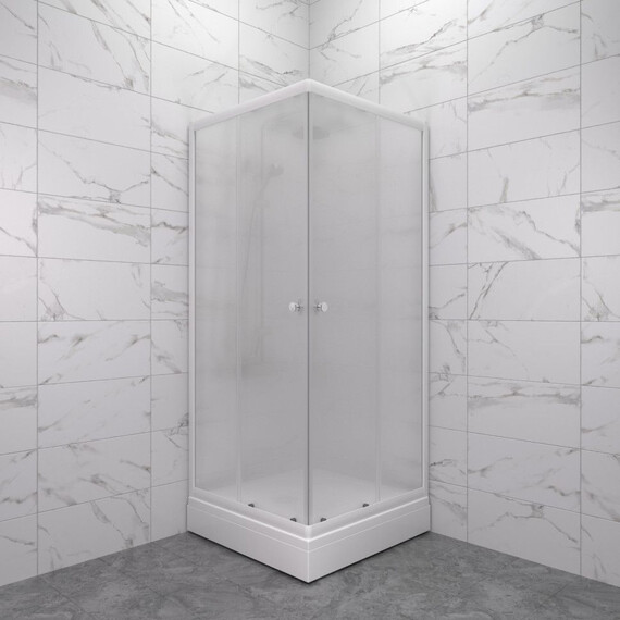 Душевое ограждение Triton Вельвет 80x80 см Щ0000071051, белый/матовое фото 3