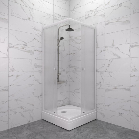 Душевое ограждение Triton Вельвет 80x80 см Щ0000071051, белый/матовое фото 4