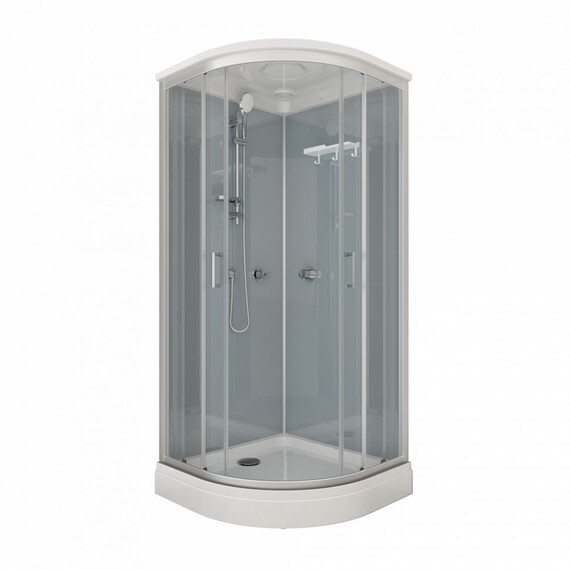 Душевая кабина Тритон Прайм 90x90 см Щ0000071581, сатин/прозрачное фото 