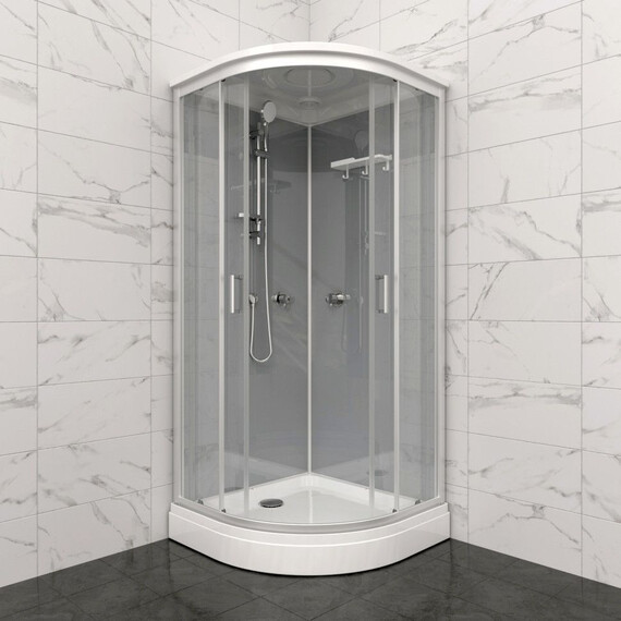 Душевая кабина Тритон Прайм 90x90 см Щ0000071581, сатин/прозрачное фото 3