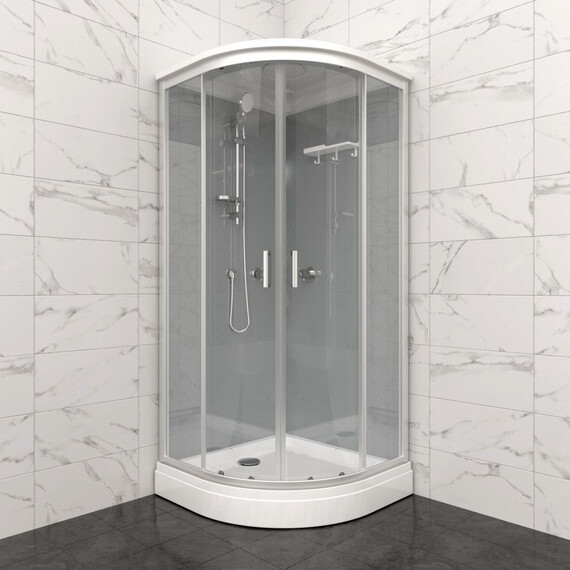 Душевая кабина Тритон Прайм 90x90 см Щ0000071581, сатин/прозрачное фото 4