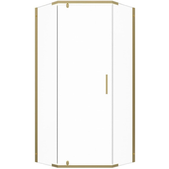Душевое ограждение Triton Дека 100x100 см Щ0000073928, золото/прозрачное фото 