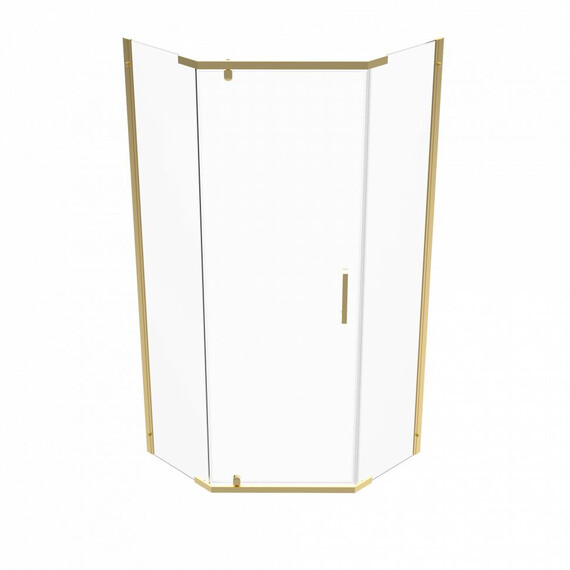 Душевое ограждение Triton Дека 100x100 см Щ0000073928, золото/прозрачное фото 2