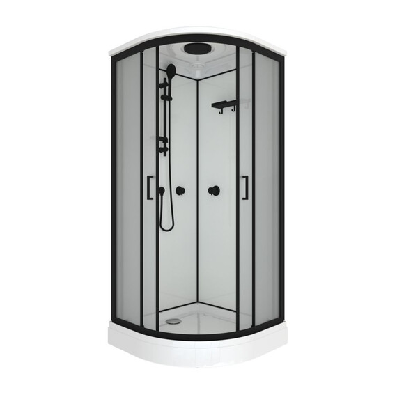 Душевая кабина Тритон Прайм 90x90 см Щ0000076117, чёрный/матовое фото 2