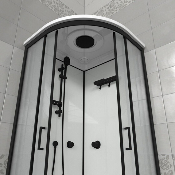 Душевая кабина Тритон Прайм 90x90 см Щ0000076117, чёрный/матовое фото 6