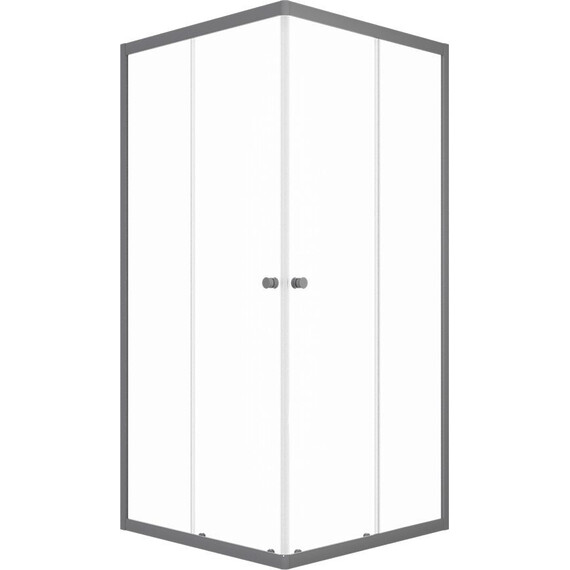 Душевое ограждение Triton Вента 90x90 см Щ0000076258, графит/прозрачное фото 