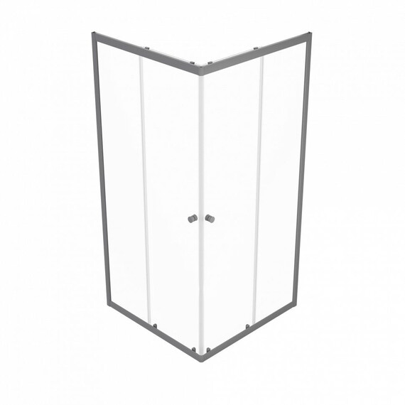 Душевое ограждение Triton Вента 90x90 см Щ0000076258, графит/прозрачное фото 2
