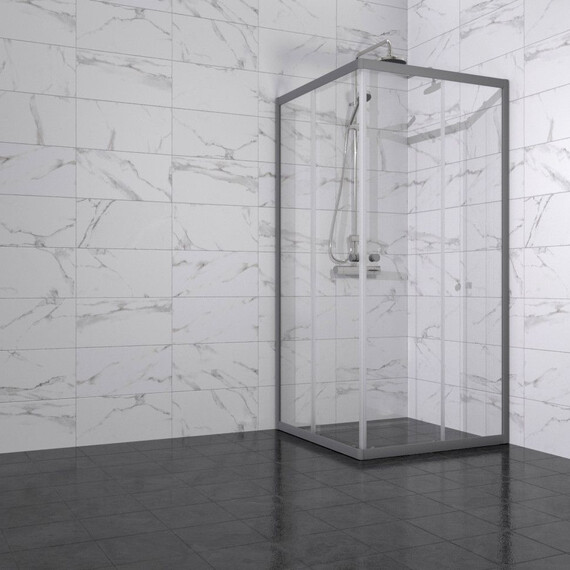 Душевое ограждение Triton Вента 90x90 см Щ0000076258, графит/прозрачное фото 3