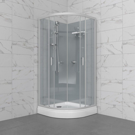 Душевая кабина Тритон Прайм 90x90 см Щ0000077367, сатин/прозрачное фото 3