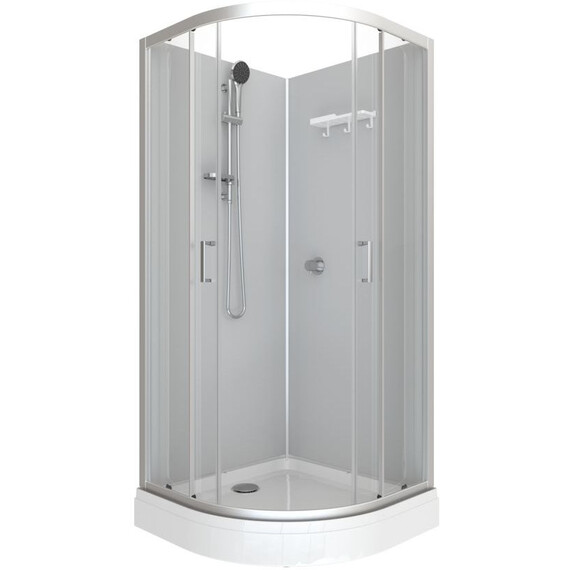 Душевая кабина Тритон Прайм 90x90 см Щ0000077367, сатин/прозрачное фото 