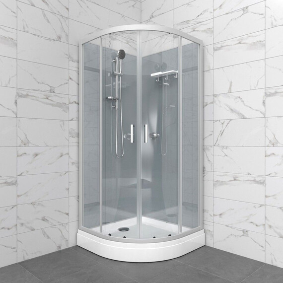 Душевая кабина Тритон Прайм 90x90 см Щ0000077367, сатин/прозрачное фото 4