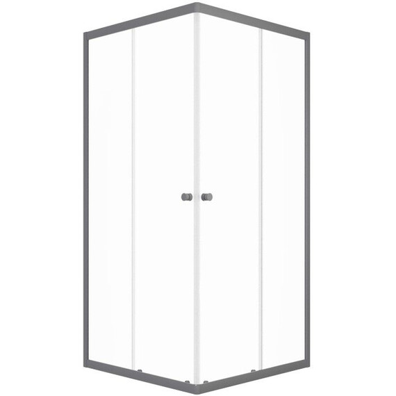 Душевое ограждение Triton Вента 100x100 см Щ0000079316, графит/прозрачное фото 