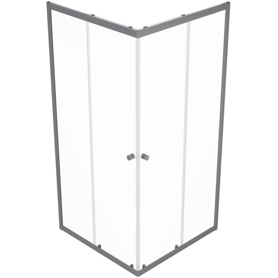 Душевое ограждение Triton Вента 100x100 см Щ0000079316, графит/прозрачное фото 2