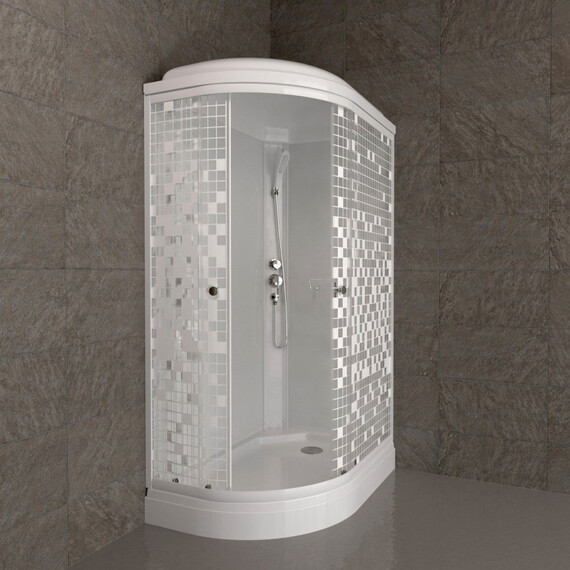 Душевая кабина Тритон Коралл 120x80 см R Щ0000061818, белый/мозаика фото 5