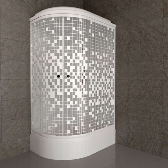 Душевая кабина Тритон Коралл 120x80 см R Щ0000061820, белый/мозаика фото 3