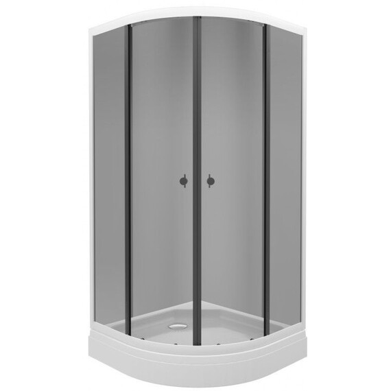 Душевое ограждение Triton Грэй 90x90 см Щ0000066464, белый/тонированное фото 2