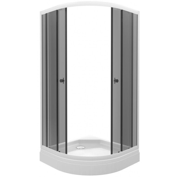 Душевое ограждение Triton Грэй 90x90 см Щ0000066464, белый/тонированное фото 