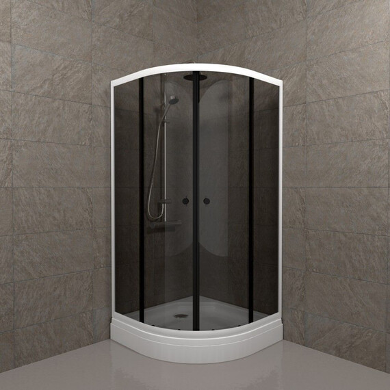 Душевое ограждение Triton Грэй 90x90 см Щ0000066464, белый/тонированное фото 3