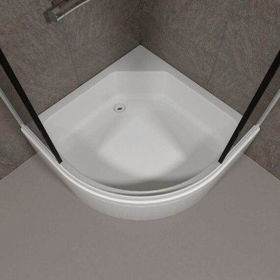 Душевое ограждение Triton Грэй 90x90 см Щ0000066465, белый/тонированное фото 6