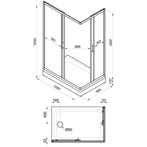 Душевое ограждение Triton Фьюжн 120x80 см Щ0000064851, белый/полосы фото 6
