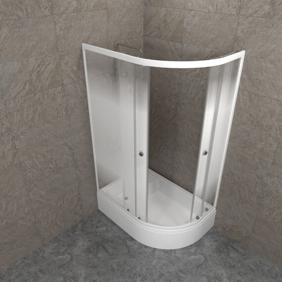 Душевое ограждение Triton Коралл 120x80 см L Щ0000068951, белый/узор фото 5