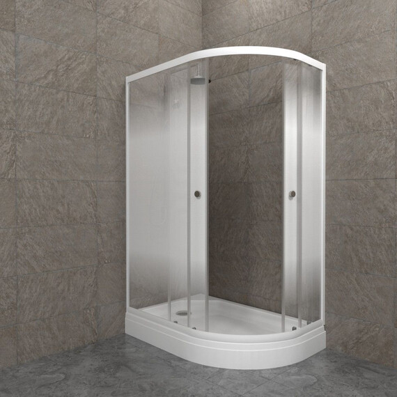 Душевое ограждение Triton Коралл 120x80 см L Щ0000068949, белый/узор фото 4