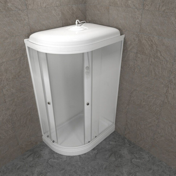 Душевая кабина Тритон Коралл 120x80 см R Щ0000068946, белый/матовое фото 4