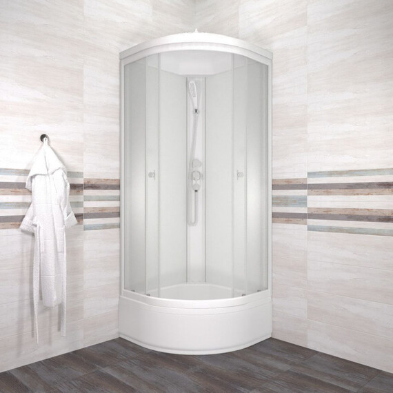 Душевая кабина Тритон Ультра 80x80 см Щ0000072615, белый/матовое фото 3