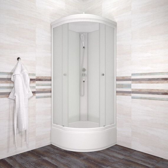 Душевая кабина Тритон Вельвет 80x80 см Щ0000064623, белый/матовое фото 3