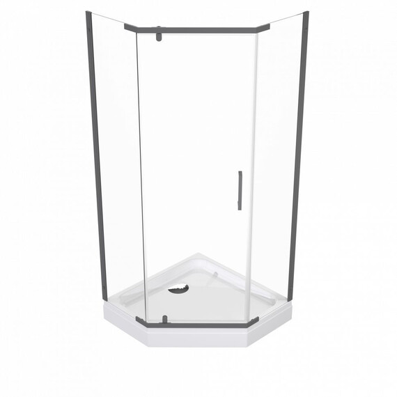 Душевое ограждение Triton Дека 90x90 см Щ0000073925, графит/прозрачное фото 2