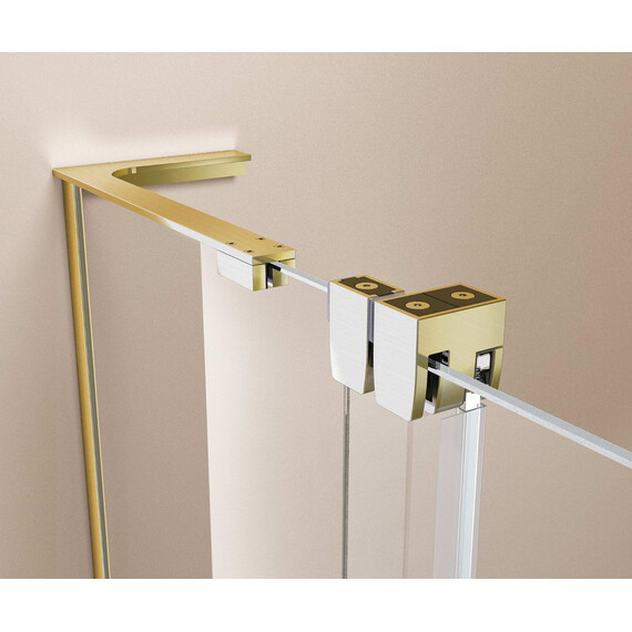 Душевая перегородка Vincea Walk-In 120 см VSW-4WSL120CLG-L (стекло 8 мм) брашированное золото/прозрачное фото 3