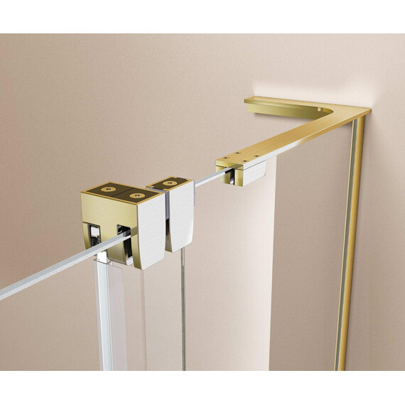 Душевая перегородка Vincea Walk-In 120 см VSW-4WSL120CLG-R (стекло 8 мм) брашированное золото/прозрачное фото 3