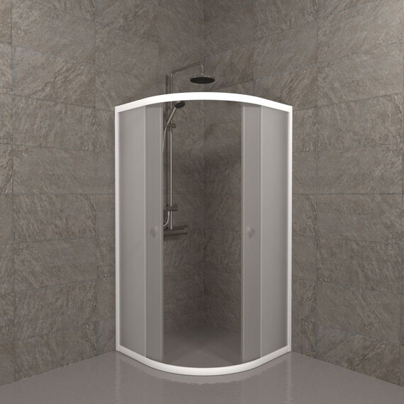 Душевое ограждение Triton Вельвет 90x90 см Щ0000063058, белый/матовое фото 2