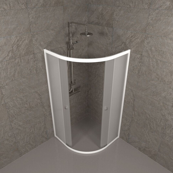 Душевое ограждение Triton Вельвет 80x80 см Щ0000064626, белый/матовое фото 4