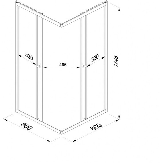 Душевое ограждение Triton Вельвет 80x80 см Щ0000071052, белый/матовое фото 8
