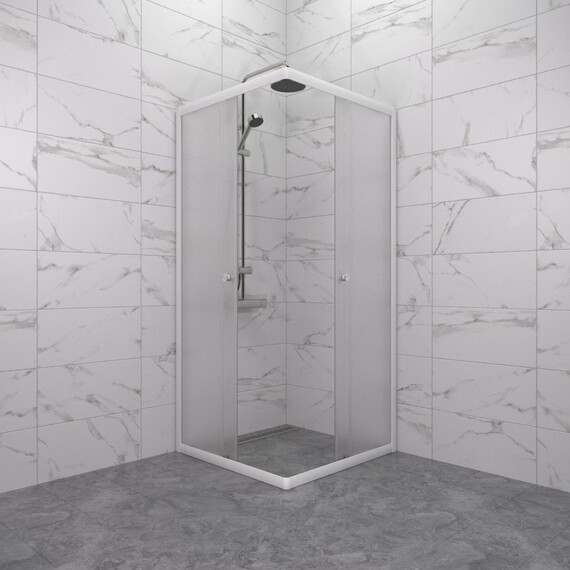 Душевое ограждение Triton Вельвет 80x80 см Щ0000071052, белый/матовое фото 4