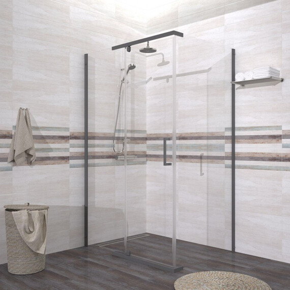 Душевое ограждение Triton Терра 120x90 см Щ0000073938, золото/прозрачное фото 3