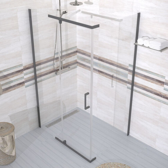 Душевое ограждение Triton Терра 120x90 см Щ0000073938, золото/прозрачное фото 4