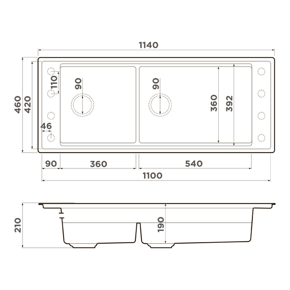 Кухонная мойка Omoikiri Sintesi Pro 114-2-U/I mo 4997450, мокко фото 8