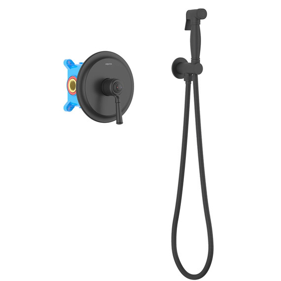 Набор для гигиенического душа Aquatek Классик AQ1519MB (со скрытой частью) чёрный матовый фото 