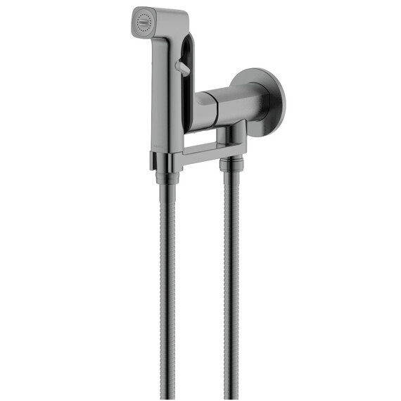 Набор для гигиенического душа Aquatek Альфа AQ1919BGM (со скрытой частью) оружейная сталь фото 